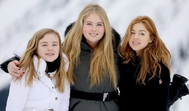 Die drei Töchter von König Willem-Alexander: Ariane, Amalia und Alexia (v.l.).