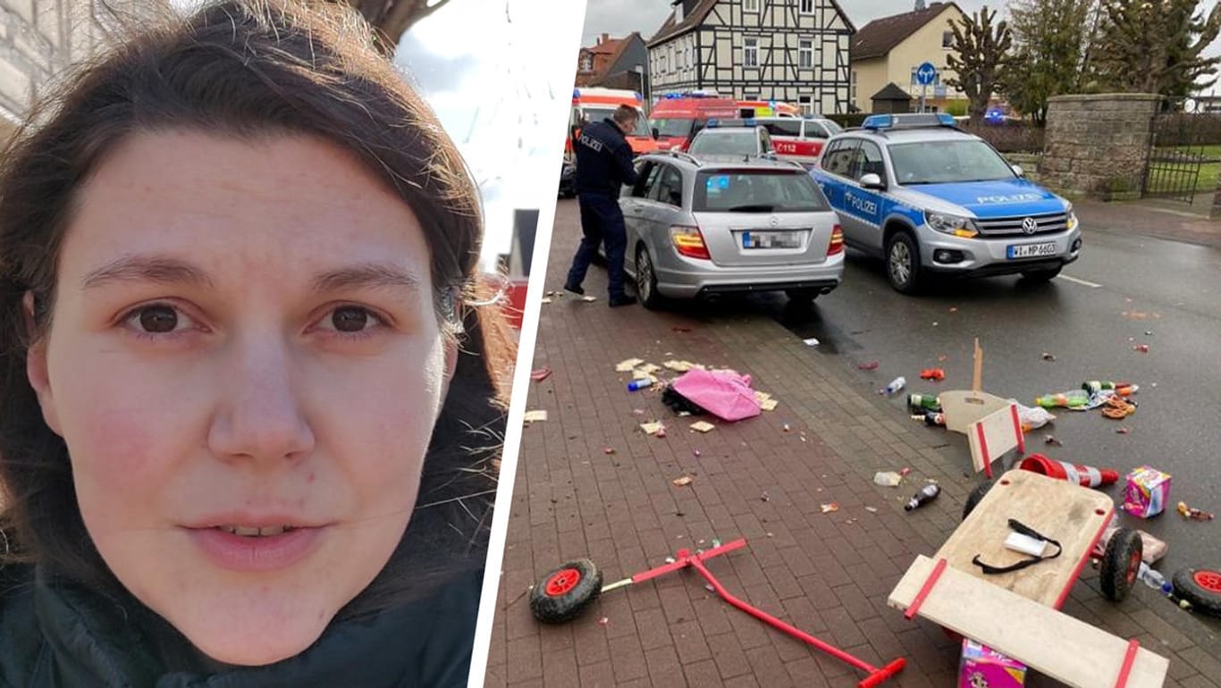 "Erst war es ruhig, dann kamen die Schreie": t-online.de-Reporterin Ana Grujić berichtet aus Volkmarsen, wo ein Auto in den Rosenmontagszug gefahren ist.