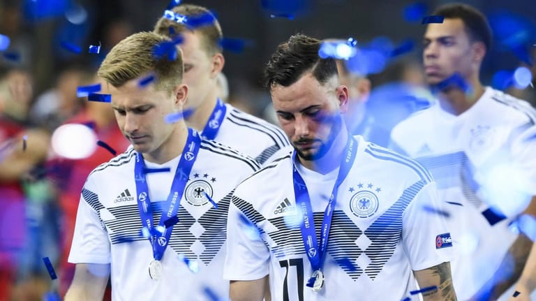 Johannes Eggestein (l.) und Marco Richter (r.): Die deutsche U21 nach dem verlorenen EM-Finale.