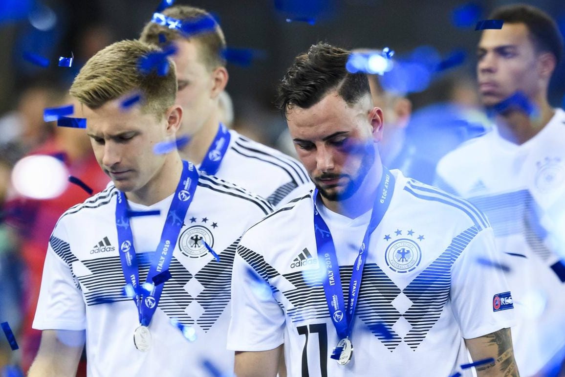 Johannes Eggestein (l.) und Marco Richter (r.): Die deutsche U21 nach dem verlorenen EM-Finale.