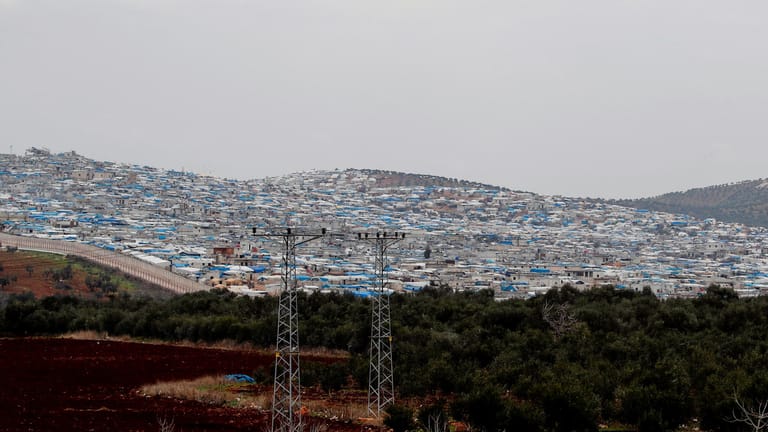 Eine Flüchtlingszeltstadt, das Atma-Camp in Idlib.