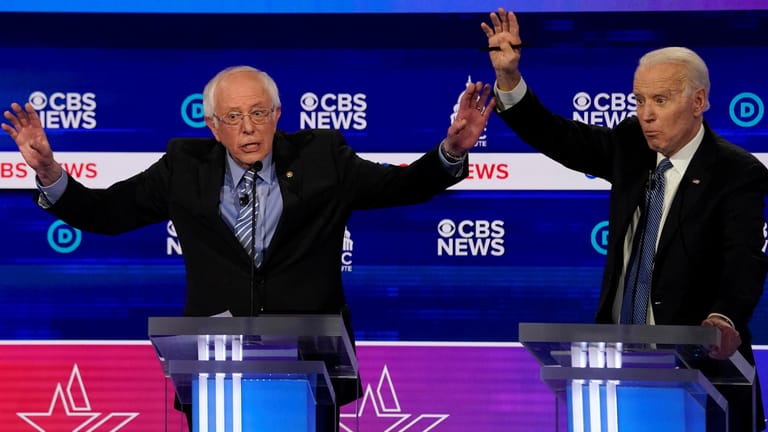 Bernie Sanders und Joe Biden: Die zwei Demokraten wollen bei der US-Wahl 2020 gegen Donald Trump antreten.
