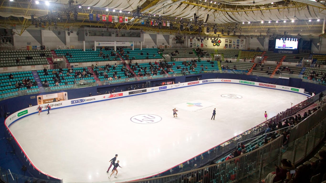Mokdong-Eishalle: Die Sportstätte im südkoreanischen Seoul wurde von Sicherheitskräften abgeriegelt,