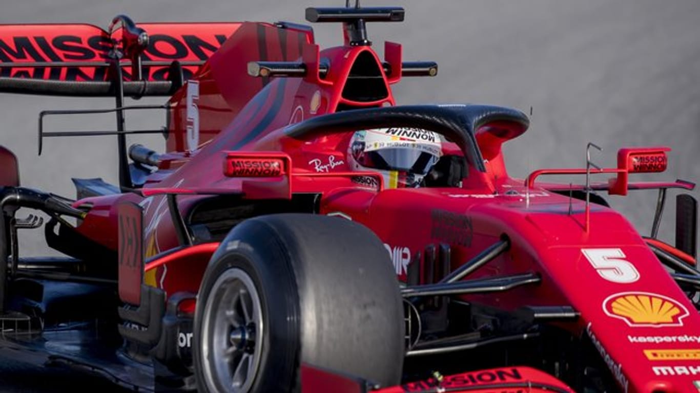 Sorgte bei den Testfahrten in Barcelona für eine Unterbrechung: Ferrari-Pilot Sebastian Vettel.