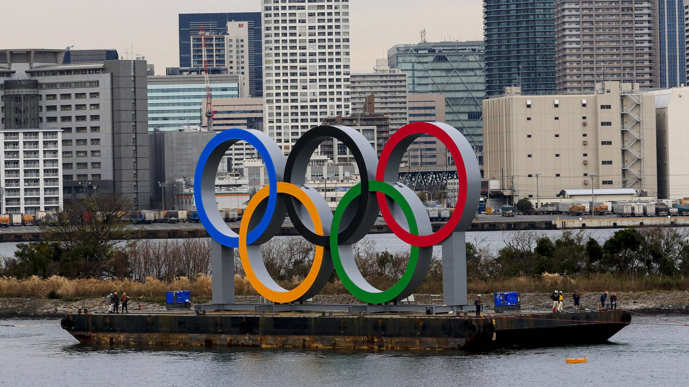 Olympische Spiele: Das Logo in Japan.
