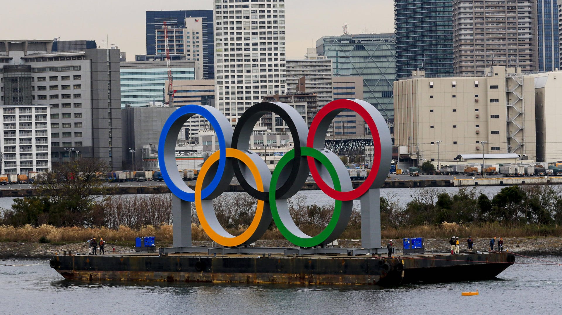Olympische Spiele: Das Logo in Japan. Olympische Spiele: Das Logo in Japan.