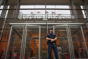 Das Gebäude der "New York Times": Donald Trumps Wahlteam verklagt die US-Zeitung.