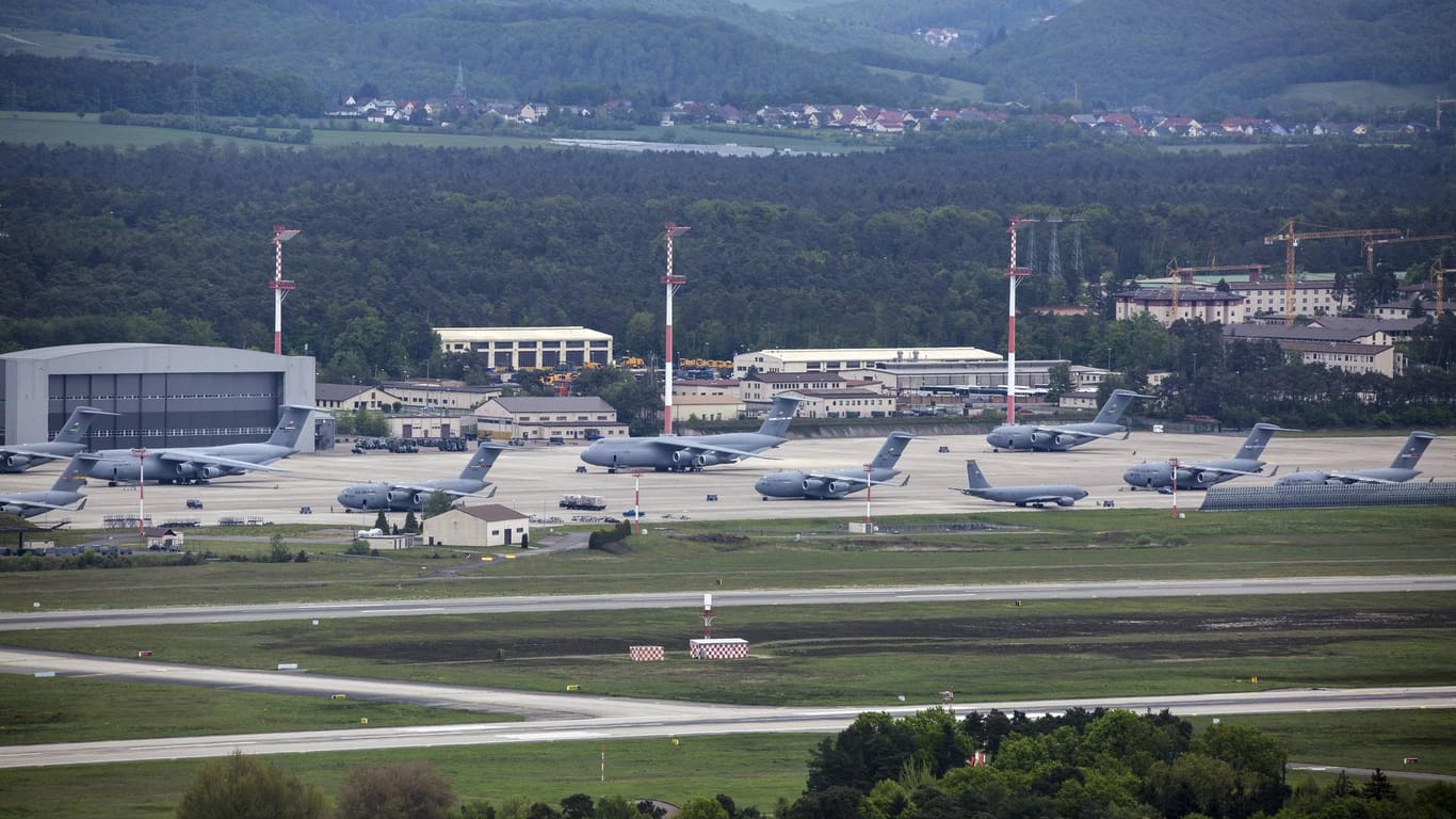 Die Ramstein Air Base in Rheinland-Pfalz: Auf der Station sind rund 8.000 Soldaten stationiert.