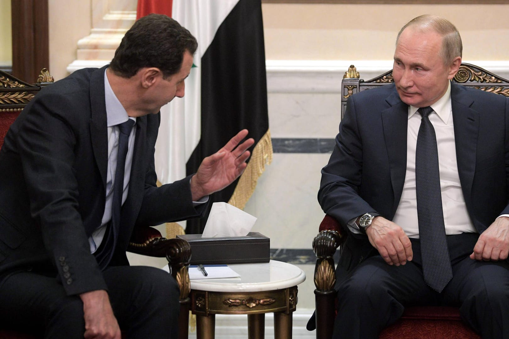 Baschar al-Assad und Wladimir Putin in Damaskus: Seinem Verbündeten in Syrien besuchte der russische Präsident im Januar.