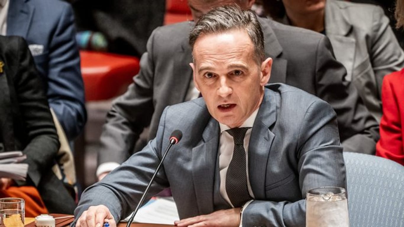 Aussenminister Heiko Maas (SPD) äußert sich bei der Sitzung des UN-Sicherheitsrats zur humanitären Situation in Syrien.