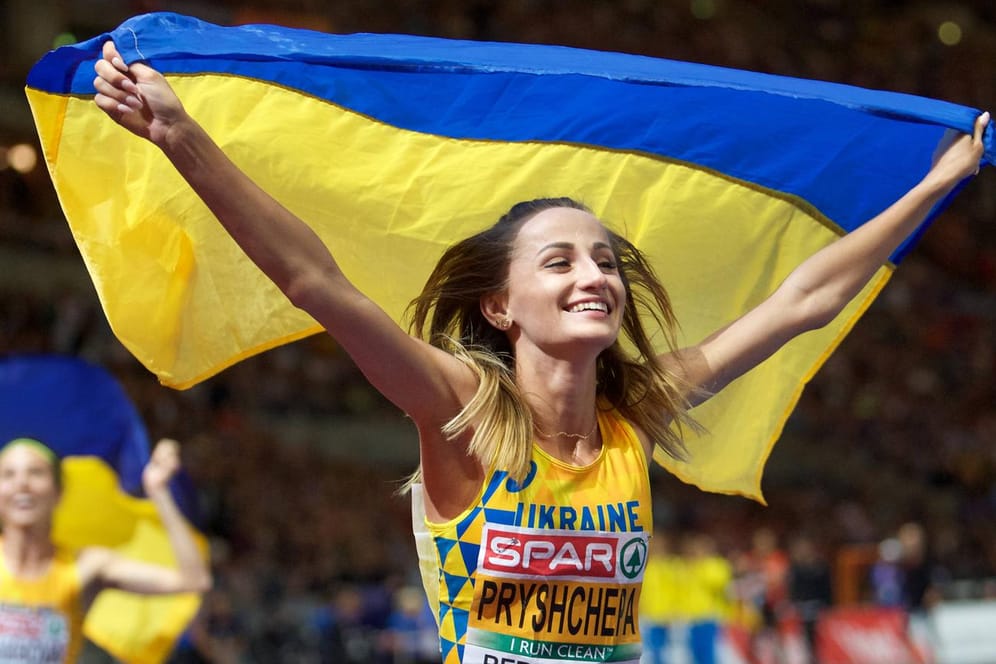 Nataliya Krol (ehem. Pryshchepa): Die ukrainische Leichtathletin bei ihrem EM-Titel 2018 in Berlin.