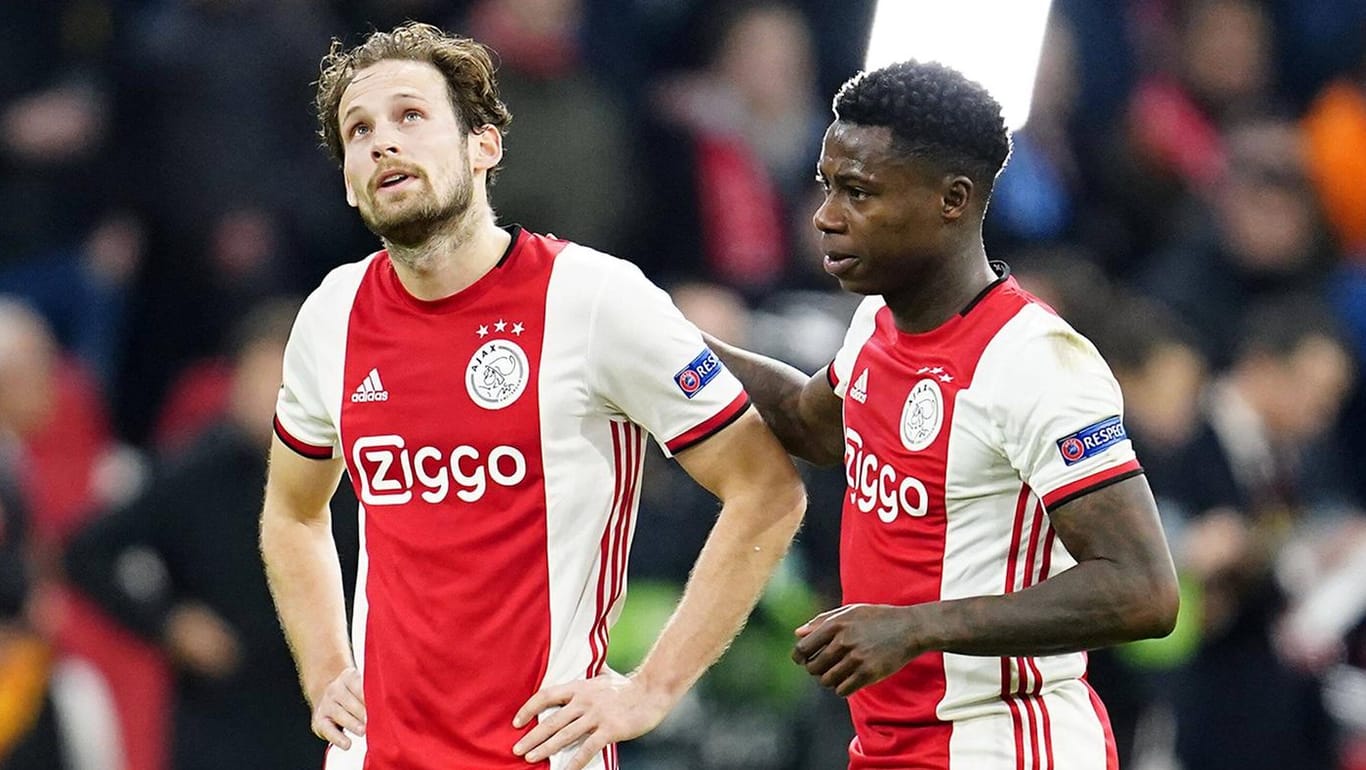 Daley Blind (l.) und Quincy Promes: Die Ajax-Stars müssen sich frühzeitig aus der Europa League verabschieden.