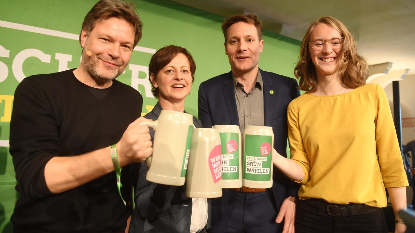 Grünen-Politiker beim politischen Aschermittwoch: Die Partei kann sich über ihren Mitgliederzuwachs freuen.