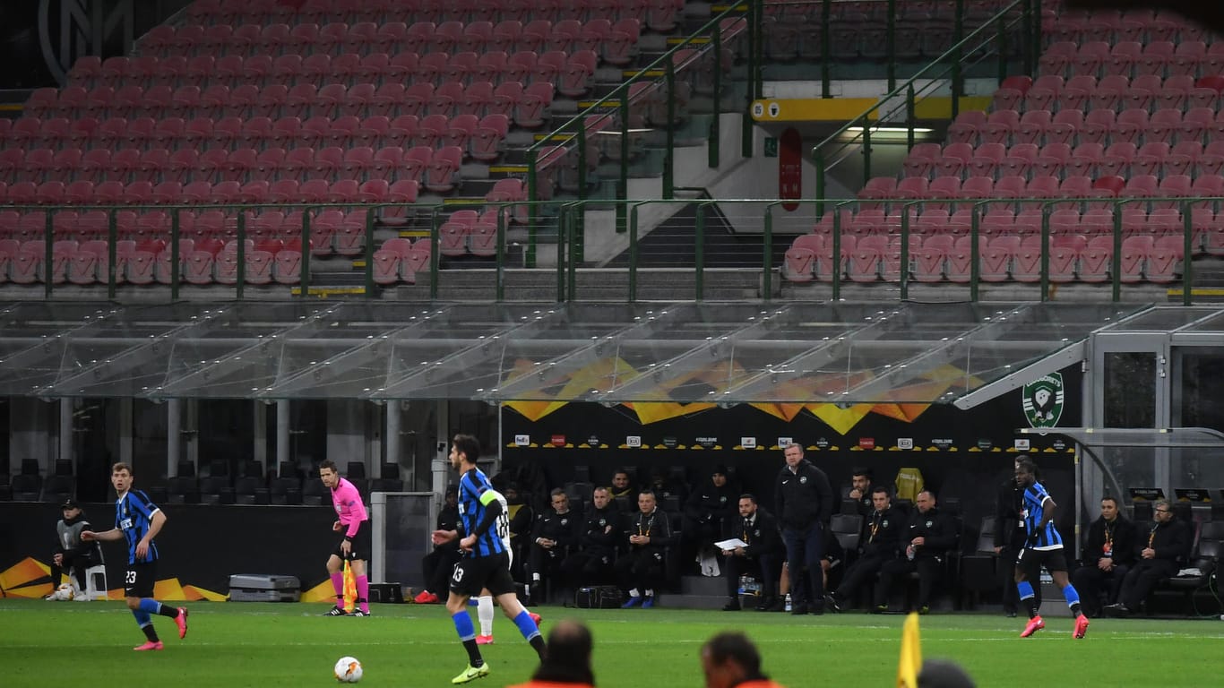 Inter Mailand: Die Spieler mussten wegen des Coronavirus ein Geisterspiel hinnehmen.