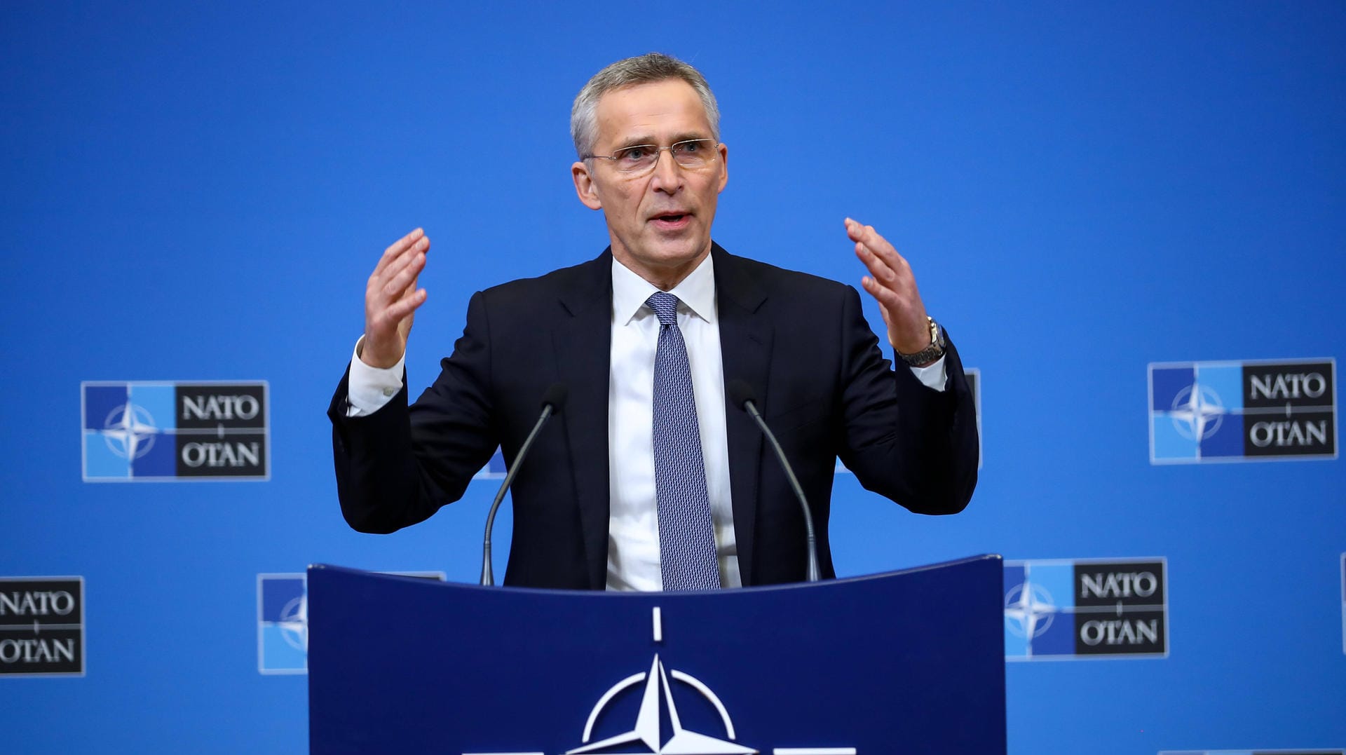 Jens Stoltenberg: Der Nato-Generalsekretär forderte eine Deeskalation in Syrien und verurteilte die Luftangriffe scharf (Archivbild).