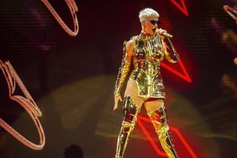 US-Popstar Katy Perry bei einem Konzert ihrer Tour "Witness" 2018 in Perth.