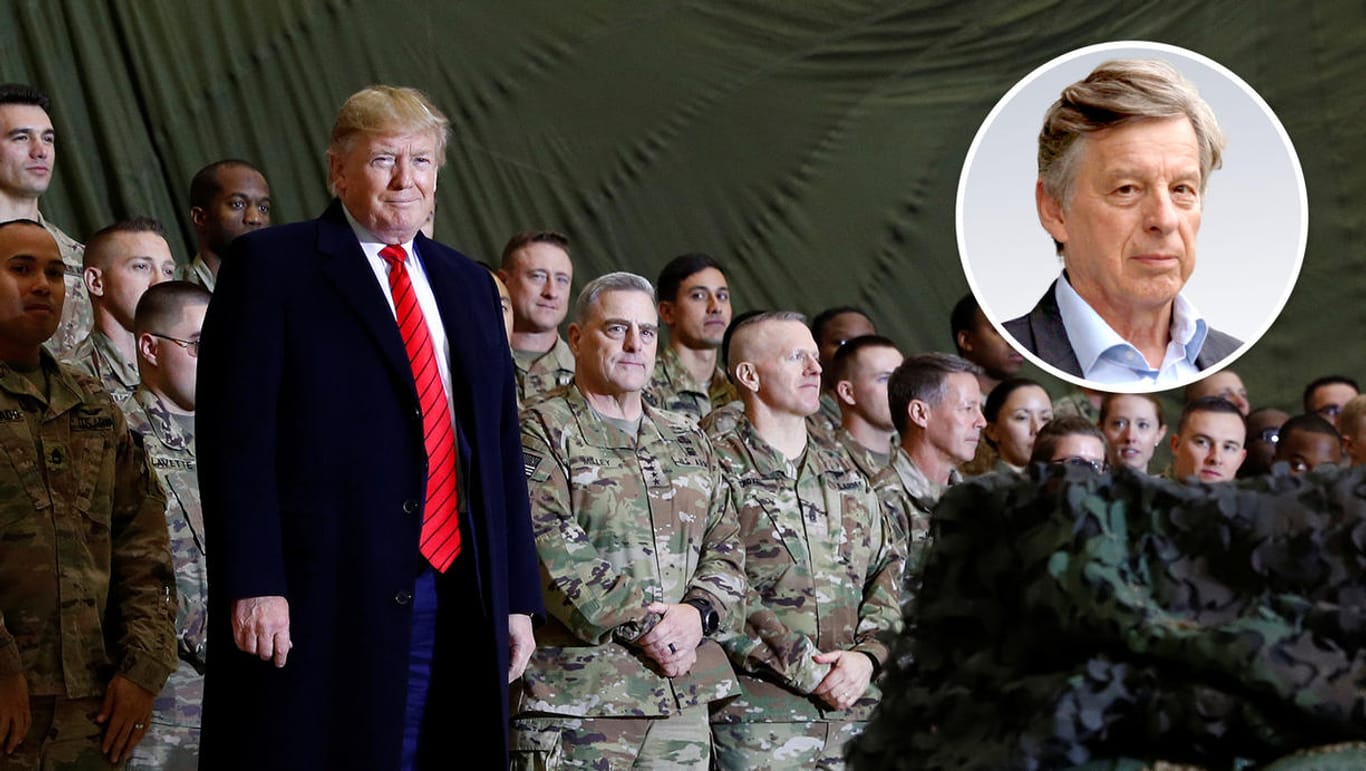 US-Präsident Donald Trump beim Truppenbesuch in Afghanistan: Die USA einigten sich auf ein Abkommen mit den Taliban.