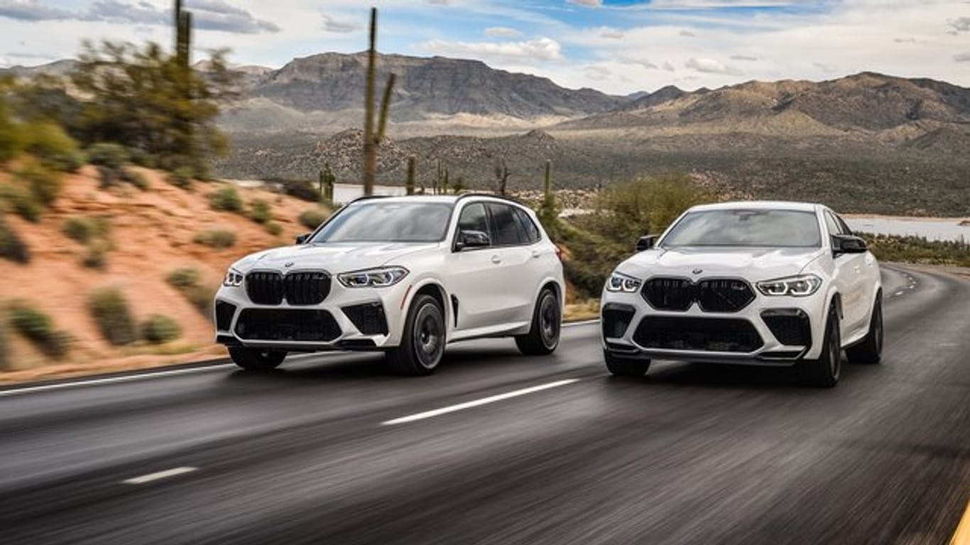 BMW schickt die M-Modelle von X5 (l) und X6 im Mai mit bis zu 625 PS auf die Straße.