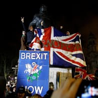 Wie lange hält diese Freude? Brexit-Befürworter feiern am 31. Januar in London den Austritt Großbritanniens aus der EU.