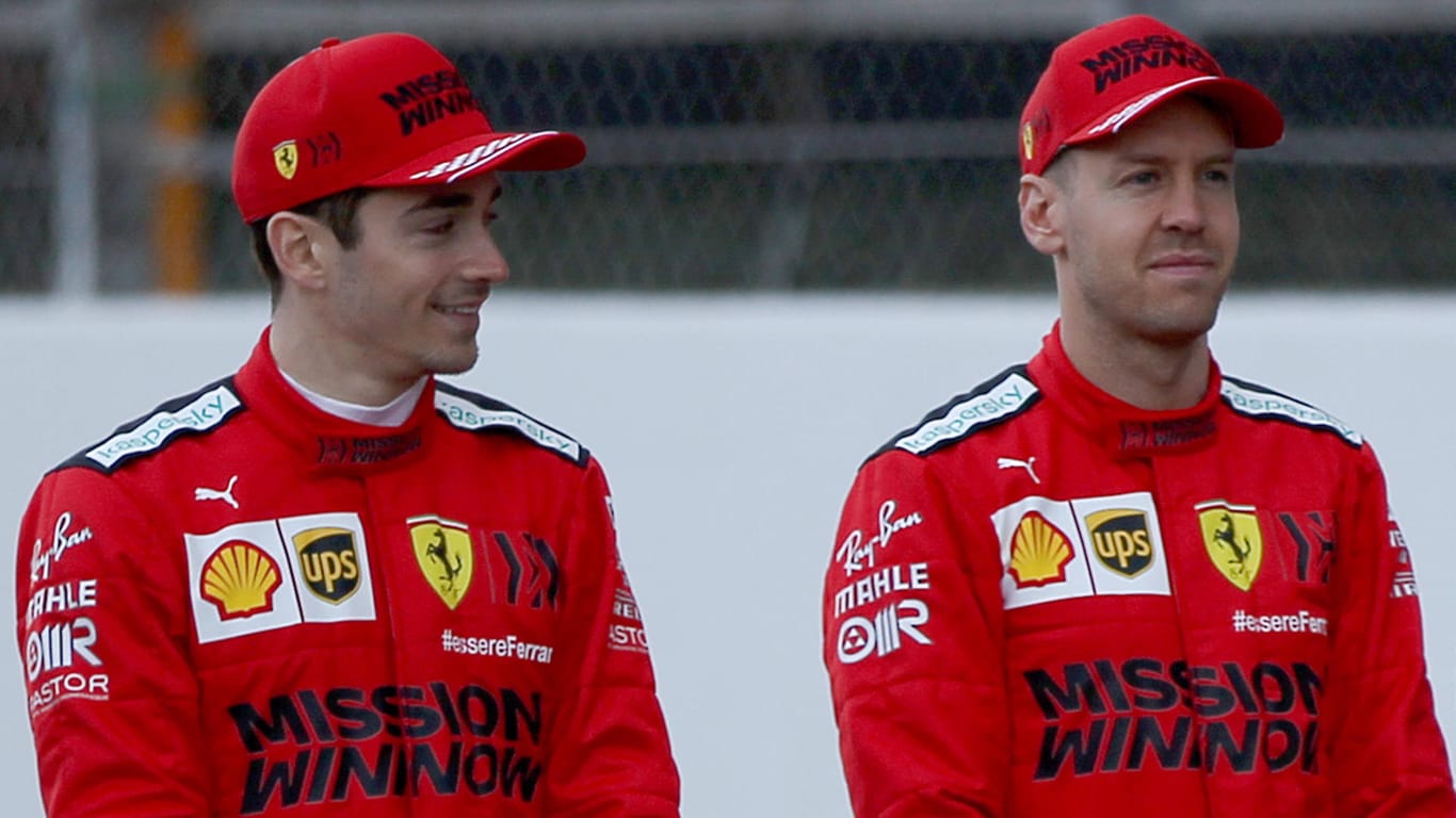 Wie lange wird man dieses Duo noch in Rot sehen? Charles Leclerc (l.) und Sebastian Vettel.