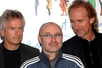Tony Banks (l-r), Phil Collins und Mike Rutherford haben acht Konzerte in Großbritannien angekündigt.