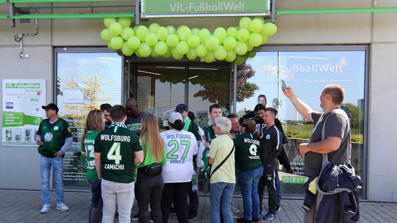 Eingang der VfL-FußballWelt: Fans des VfL kommen in dem interaktiven Museum auf ihre Kosten.