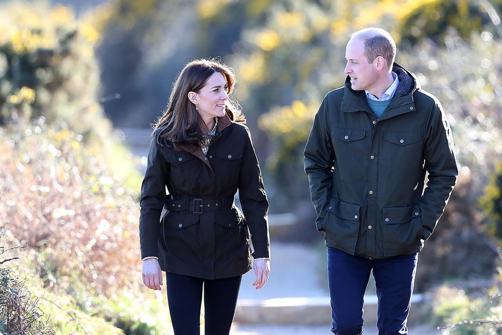 Herzogin Kate und Prinz William: Das Paar genoss einen kurzen Spaziergang abseits von Presserummel und Händeschütteln.