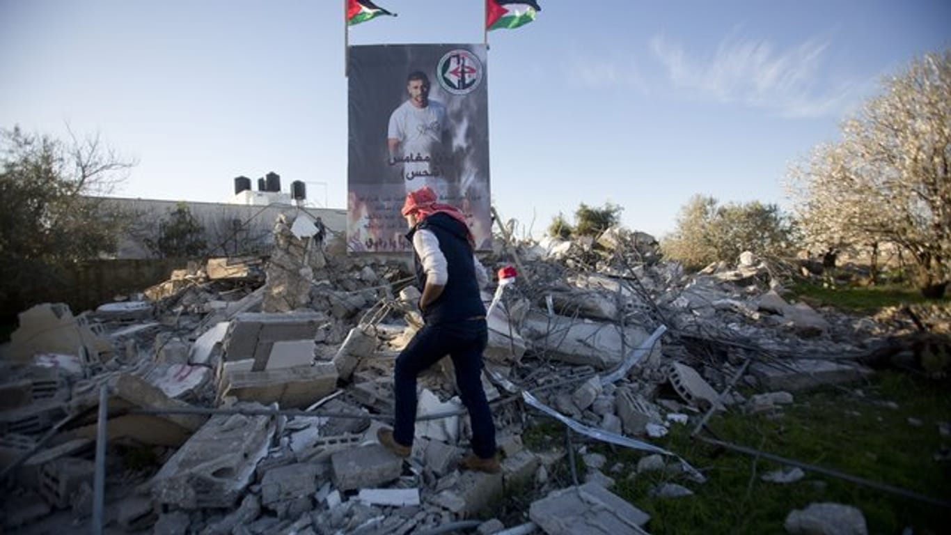 Trümmer der zerstörten Wohnung in Ramallah.