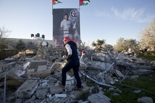 Trümmer der zerstörten Wohnung in Ramallah.