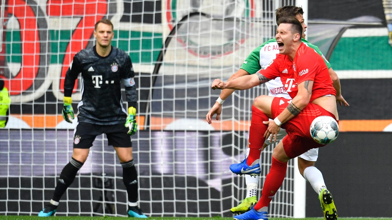 Niklas Süle mit schmerzverzerrtem Gesicht: Im Oktober hat er sich einen Kreuzbandriss zugezogen.