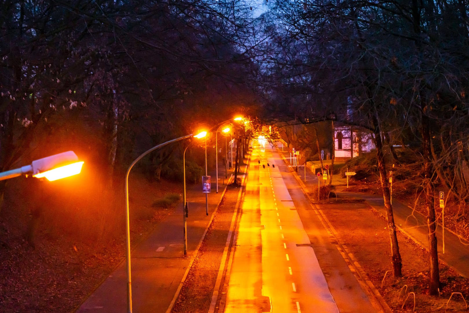 Eine leere Straße (Symbolbild): Mehrere Parteien fordern, dass sich die Hauptstadt am europaweiten autofreien Tag beteiligen soll.