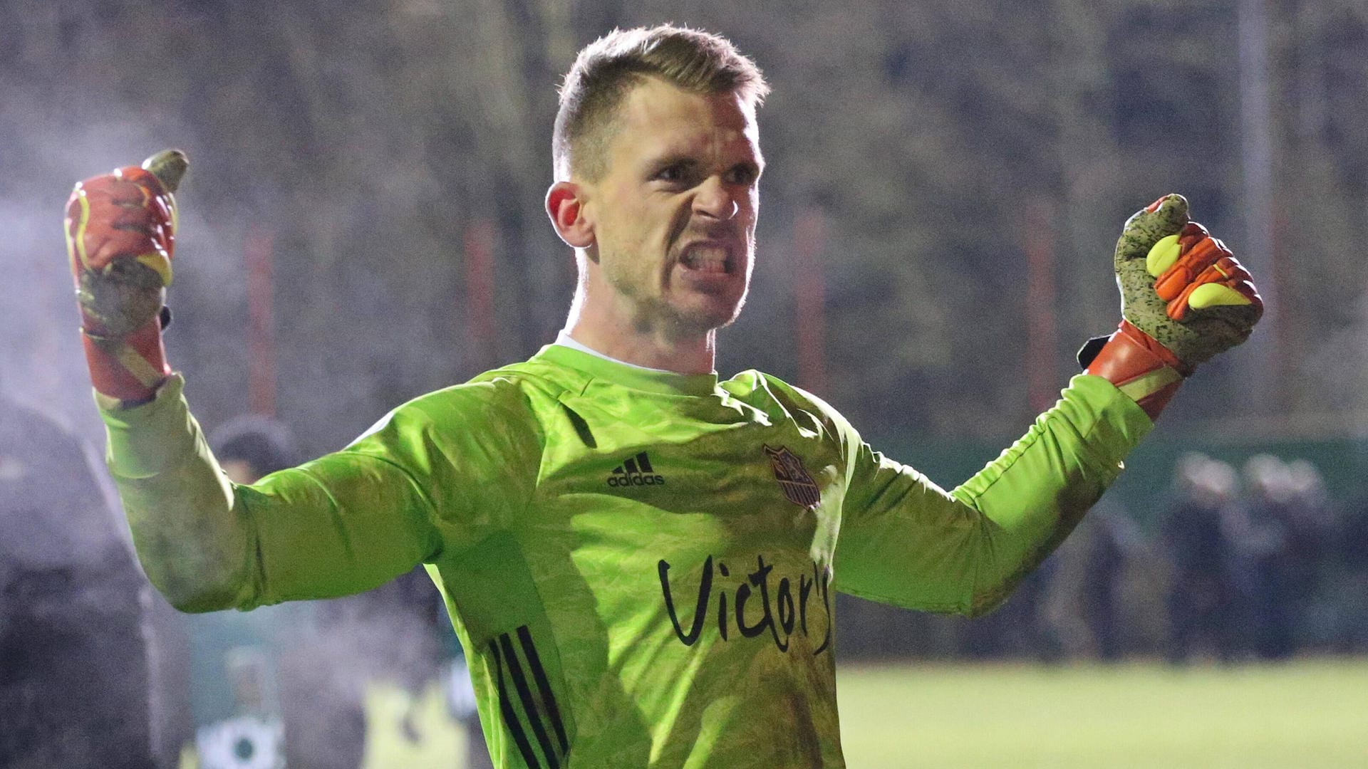 Daniel Batz: Jubel nach dem Einzug ins Halbfinale des DFB-Pokal.