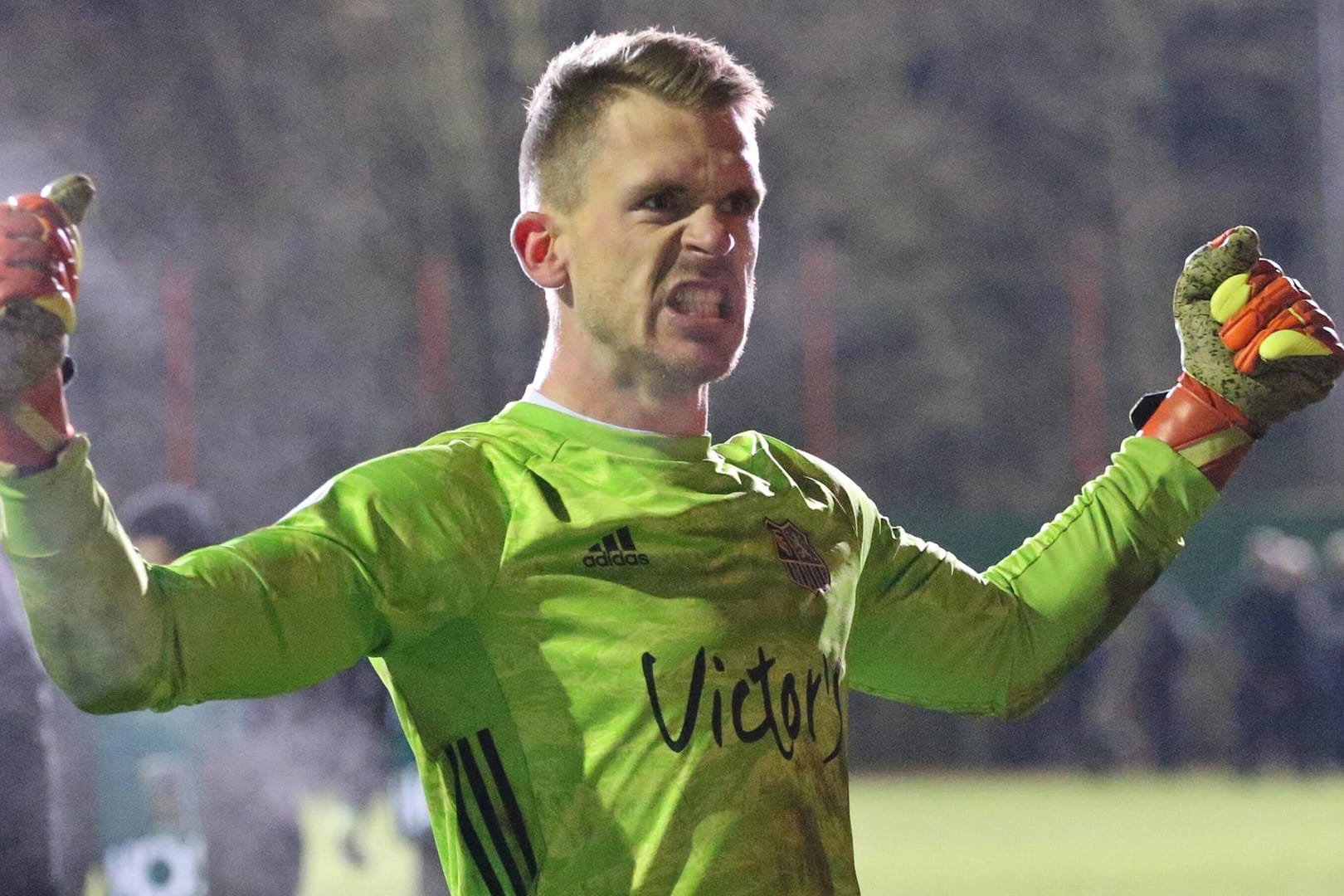 Daniel Batz: Jubel nach dem Einzug ins Halbfinale des DFB-Pokal.