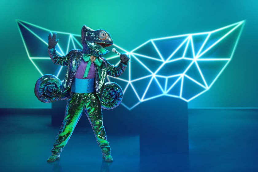 "The Masked Singer": Das Chamäleon ist ein richtiges Showtier. Auf dem Kostüm befinden sich rund 500.000 "Zauberpailletten".