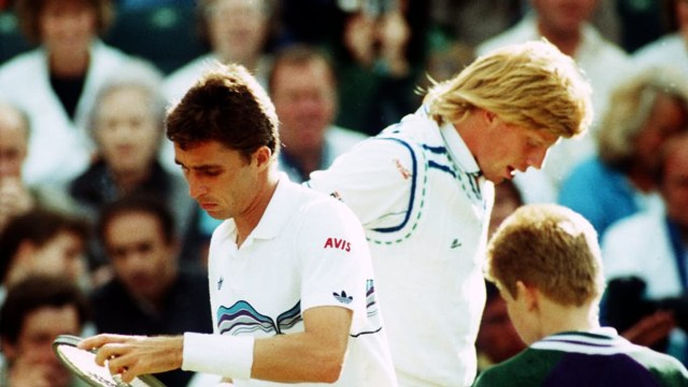 Waren lange Zeit Kontrahenten auf dem Tennisplatz: Boris Becker (r) und Ivan Lendl.