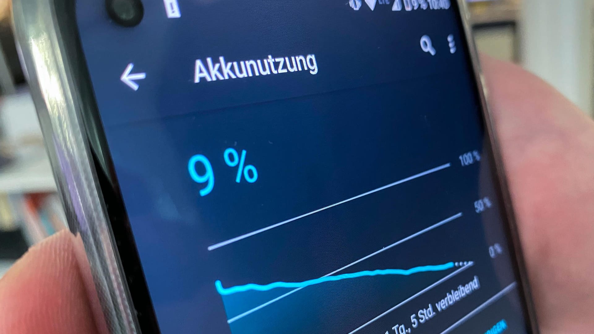 Motorola G8 Power im Test: Lässt man das Smartphone in Ruhe, hält der Akku gern auch mal eine Woche.