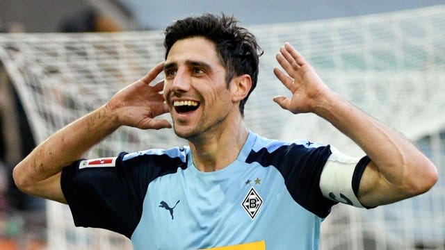 Mönchengladbachs Lars Stindl jubelt nach einem Tor.