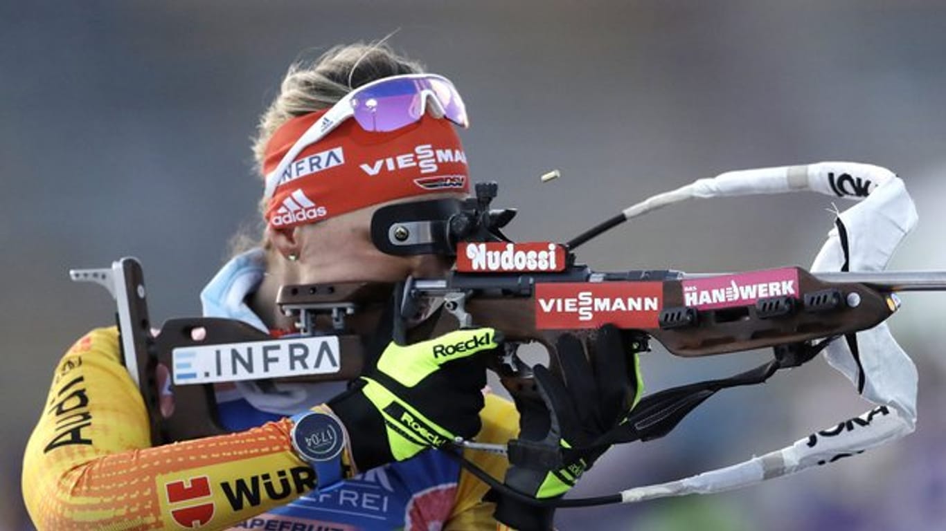 Sicherte Deutschlands Biathlon-Frauen Platz drei in der Staffel in Nove Mesto: Denise Herrmann.