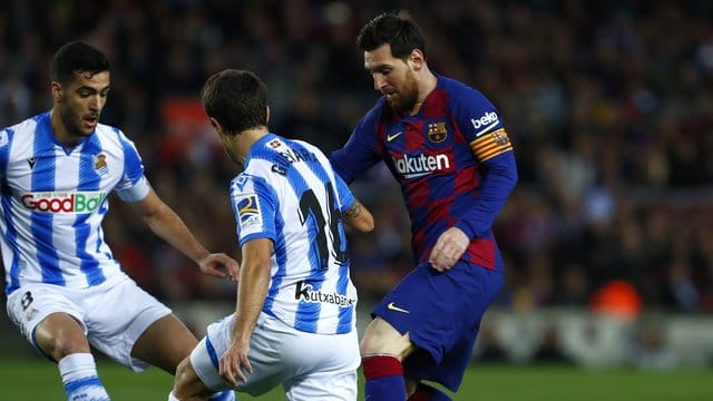 Lionel Messi (r) war einmal mehr der Matchwinner für den FC Barcelona. Lionel Messi (r) war einmal mehr der Matchwinner für den FC Barcelona.