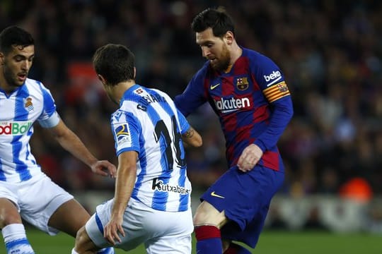 Lionel Messi (r) war einmal mehr der Matchwinner für den FC Barcelona.