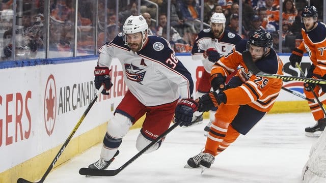 Oilers-Starspieler Leon Draisaitl blieb gegen Columbus ohne Scorerpunkt. Oilers-Starspieler Leon Draisaitl blieb gegen Columbus ohne Scorerpunkt.