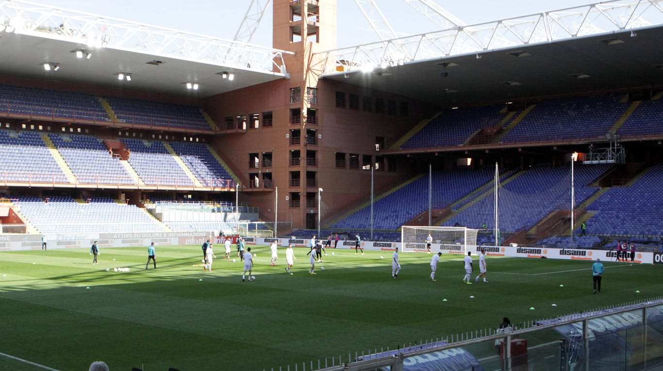 Das Serie-A-Spiel zwischen Sampdoria Genua und Hellas Verona blieb am Sonntag ohne Zuschauer.