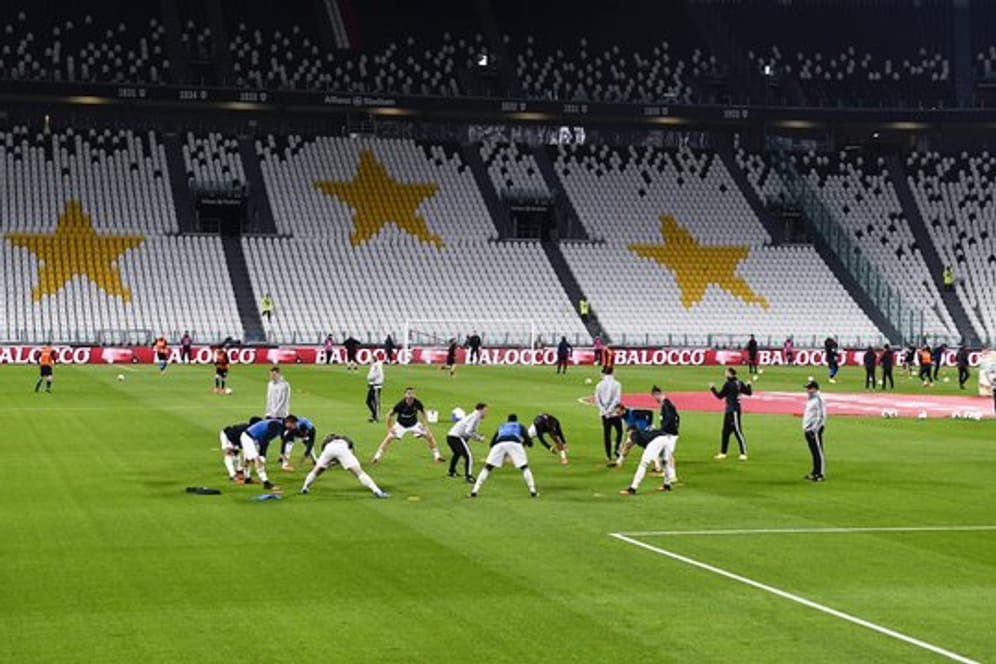 Die Partie zwischen Juventus Turin und Inter Mailand fand ohne Zuschauer statt.