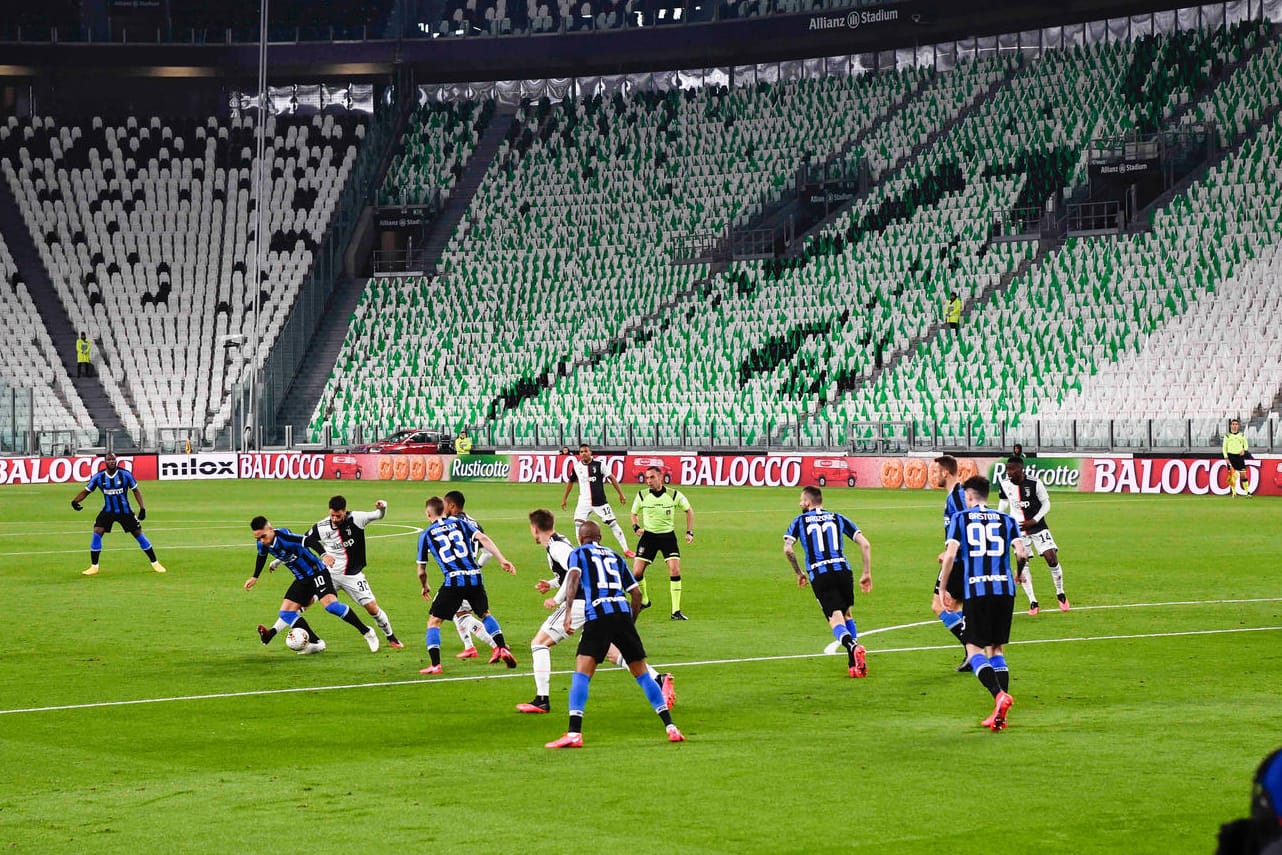 Juventus Turin gegen Inter Mailand: Bereits beim Derby d'Italia blieben die Ränge leer.