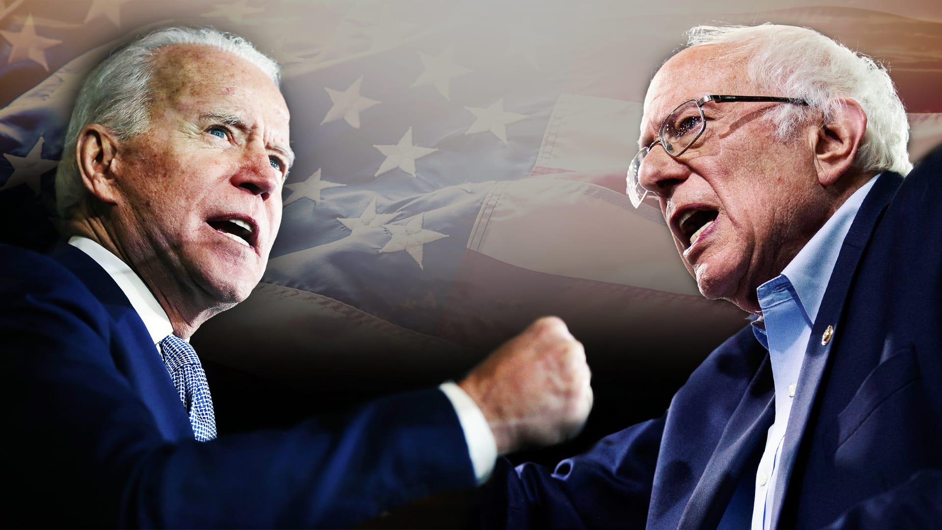 Konkurrenten: Joe Biden (l.) und Bernie Sanders.