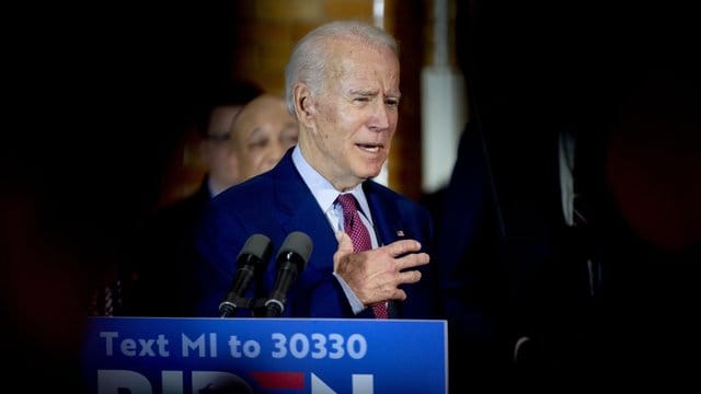 Joe Biden spricht auf einer Wahlkampfveranstaltung. Joe Biden spricht auf einer Wahlkampfveranstaltung.