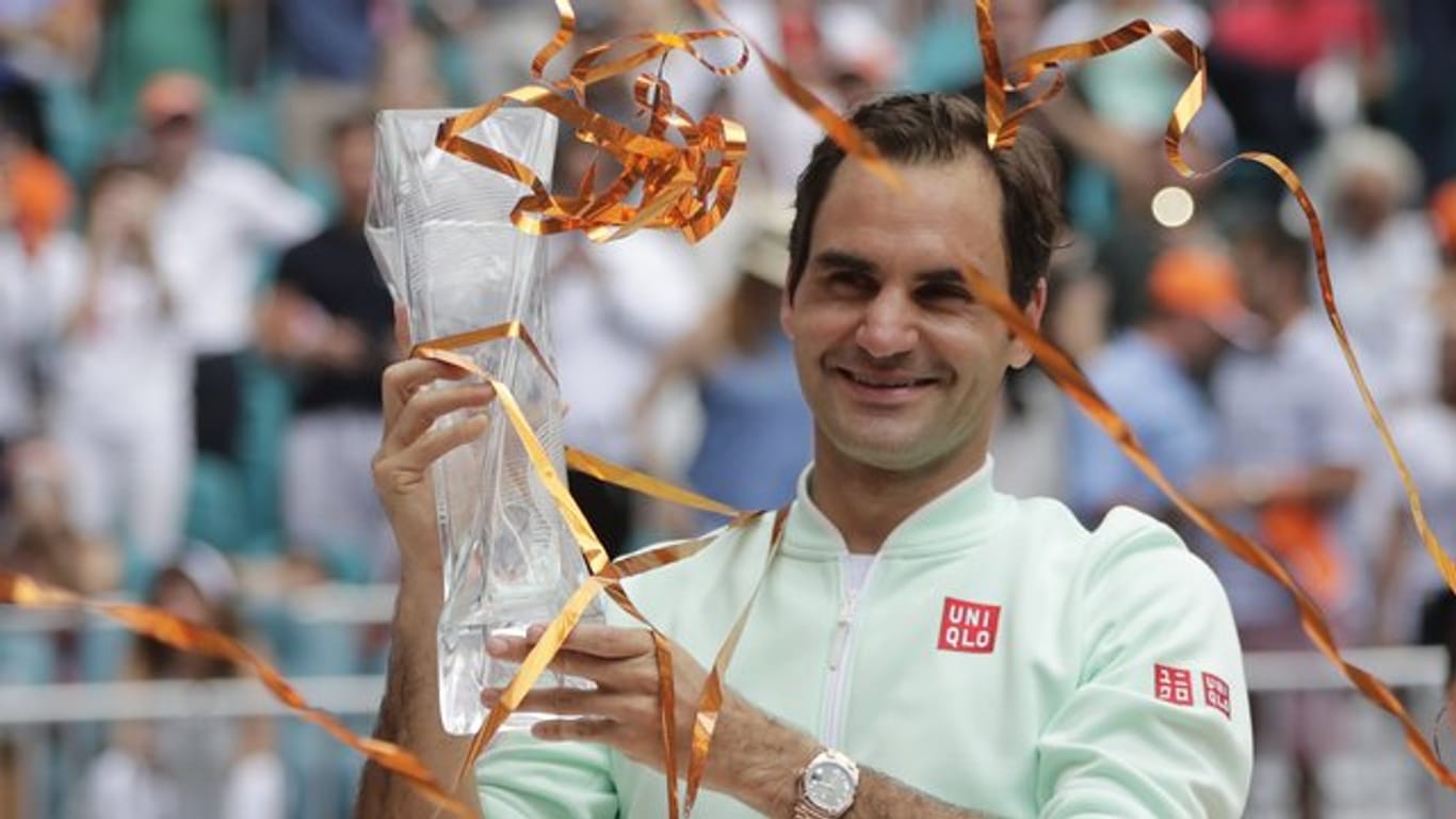 Wird seinen 2019-Titel in Miami in diesem Jahr nicht verteidigen können: Roger Federer.
