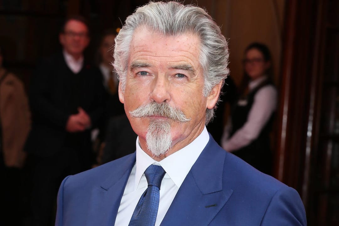 Pierce Brosnan: Der Schauspieler kam mit ungewöhnlichem Bart zur Veranstaltung.