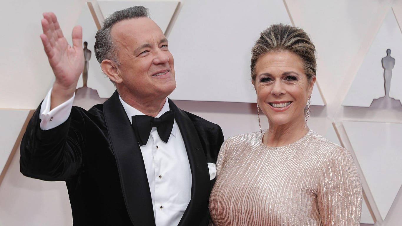 Grüße aus der Corona-Quarantäne: Tom Hanks und Rita Wilson nehmen ihre Virusinfektion gelassen.