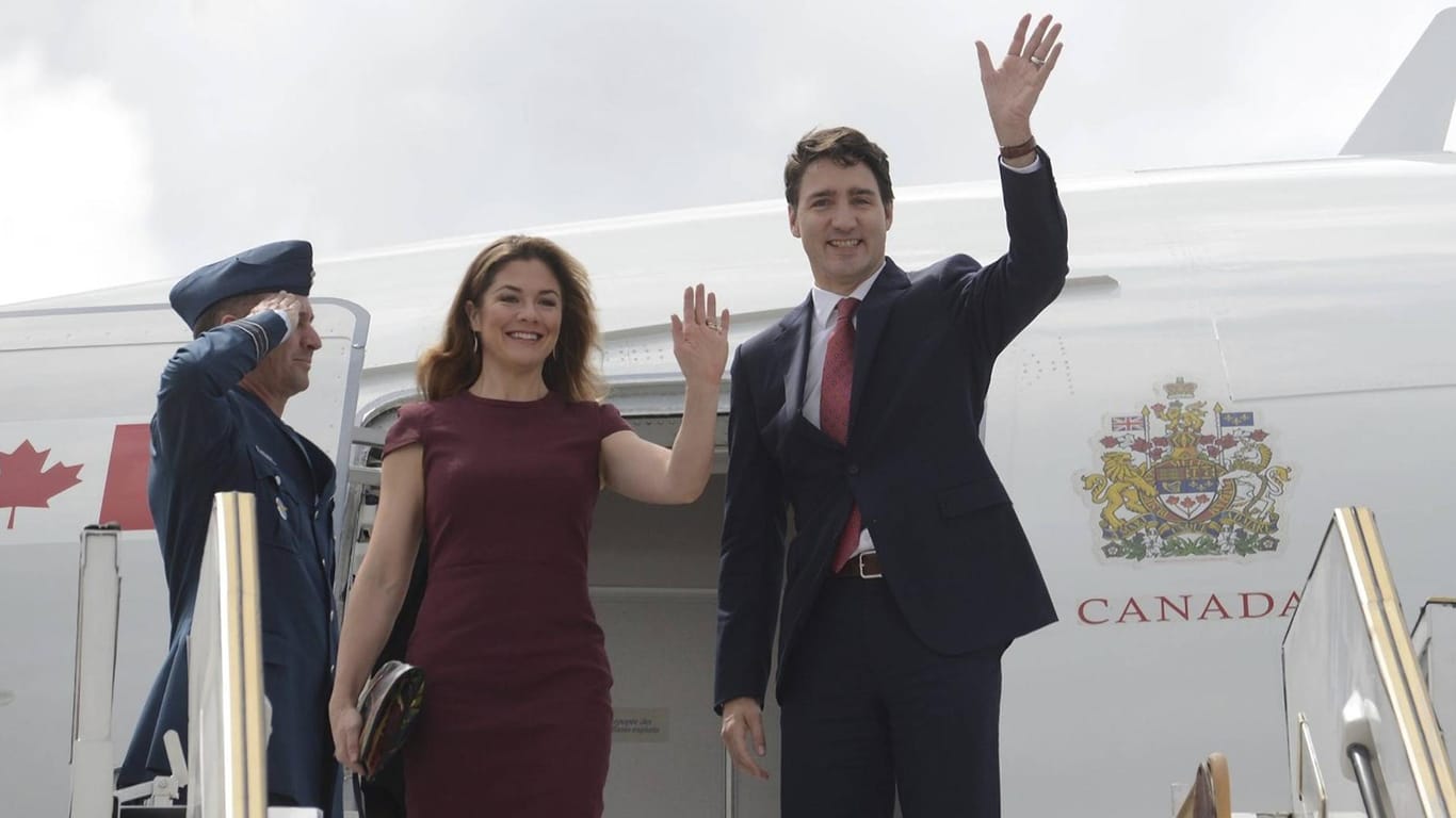 Die Turdeaus bei einem Staatsbesuch: Der kanadische Premierminister befindet sich in häuslicher Quarantäne – seine Frau Sophie wurde positiv auf das Coronavirus getestet. (Archivbild)